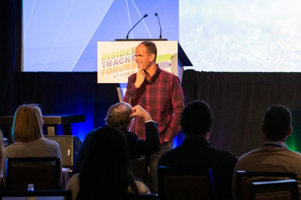 Marcus speaking at inside track forum